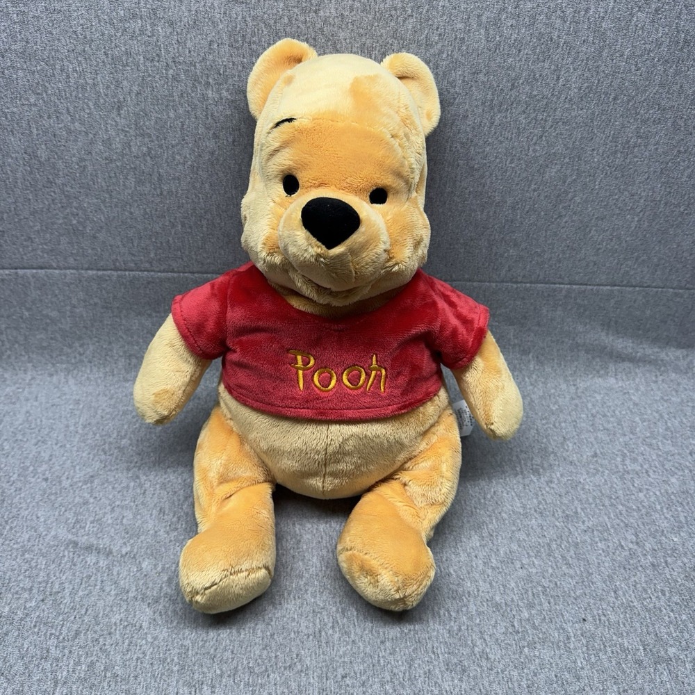 Disney Store Exclusive Disney Winnie the Pooh 15" Stuffed Plush Bear Fluffy